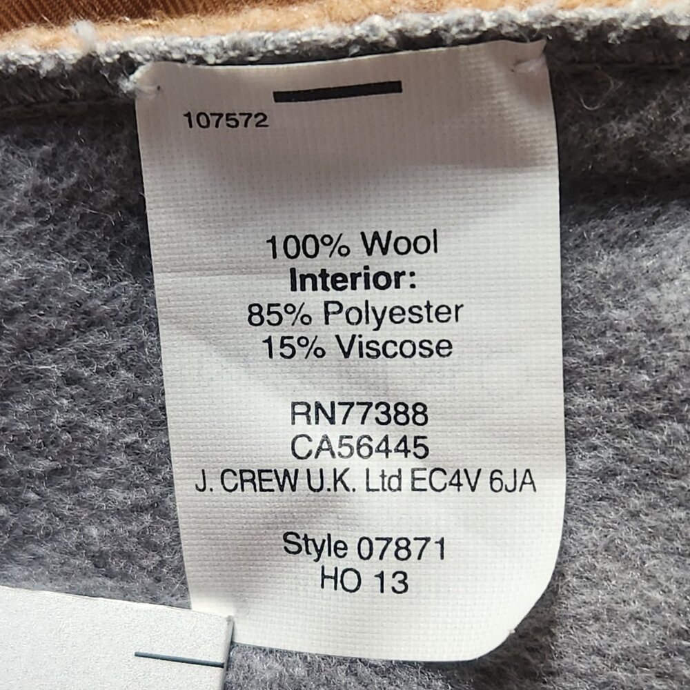 NWOT J. Crew 100% Bonded Wool Varsity Jacket - Picture 5 of 14